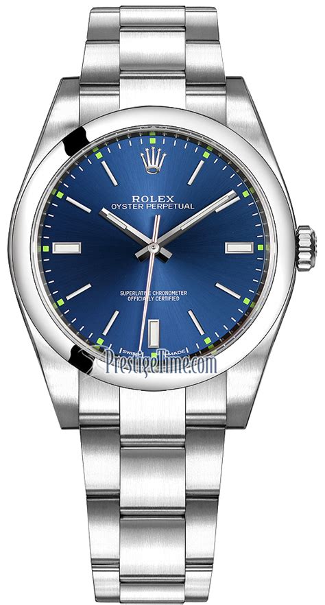 rolex oyster perpetual 114300 blue qurtez